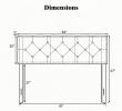 Queen/Full Size Upholstered Headboard Tufted Linen Fabric Bed Frame Mount Panel - Bedroom Furniture Accessory