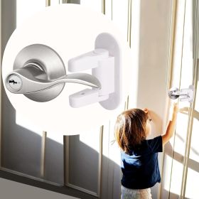 Childproof Door Lever Lock (2 Pack) Prevents Toddlers Pets From Opening Doors, Door Handle Lock for Babyproofing