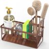Kitchen Sink Caddy, Sponge Holder for Kitchen Sink, Kitchen Sink Organzier and Storage with High Brush Holder