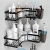 Corner Shower Caddy, 2 Pack Adhesive Shower Corner Organizer Shelves, No Drilling Stainless Steel Shower Storage Rack witH