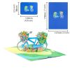 3D Pop Up Card Vintage Bicycle With Flower Card Greeting Card For Thanksgiving; Mother's Day; Valentine's Day; Birthday Size 17.8*12.7cm(7*5 Inch) Inc