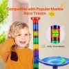 Marble Run Set, 150 Piece Marble Maze Building Block Brain Game, with 10 Glow in the Dark Marbles + 40 Glass Marbles