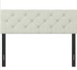 Queen/Full Size Upholstered Headboard Tufted Linen Fabric Bed Frame Mount Panel - Bedroom Furniture Accessory