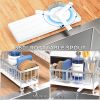 Sponge Holder for Kitchen Sink, Sink Caddy Organizer with High Brush Holder, Kitchen Countertop Organizers and Storage Essentials