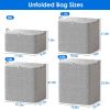 Clothes Storage Organizer Bags, Non-Woven Fabric Closet Storage Containers with Carrying Handles, Dust-Cover Lid and Zipper, Multi-Size for Quilts