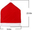 4pcs Christmas Chair Covers,Santa Hat Chair Back Cover Xmas Slipcover for Christmas Dinning Room Home Decoration Supply,Red