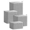 Clothes Storage Organizer Bags, Non-Woven Fabric Closet Storage Containers with Carrying Handles, Dust-Cover Lid and Zipper, Multi-Size for Quilts