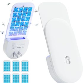 2-in-1 Indoor Plug-in Flying Insect Trap - Fruit Fly & Gnat Catcher With 6 Glue Cards White (Option: WHITE)